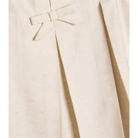 Armani Baby - Baby Girls Beige Jacquard Eagle Dress Image 2