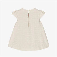 Armani Baby - Baby Girls Beige Jacquard Eagle Dress Image 3