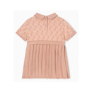 Armani Baby - Baby Girls Short Sleeve Ea Print Pleated Dress Pink Image 2