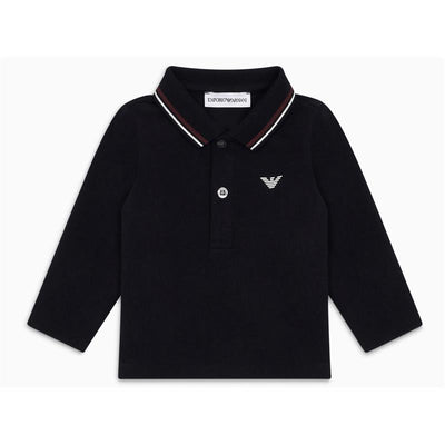 Armani Baby - Boy Long Sleeve Polo Shirt, Navy Image 1