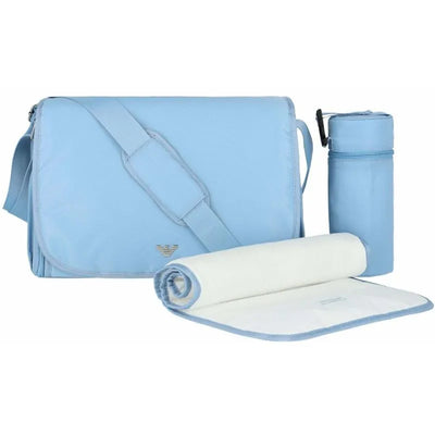 Armani Baby - Mummy Bag Set with Eagle Plate Sky Blue Image 1