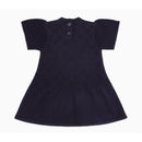 Armani Baby Flared Dress All-Over Eagle Jacquard Knit, Navy Image 2