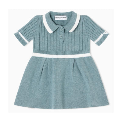 Armani Baby - Girl Short Sleeve Collared Dress, Burnish Image 1