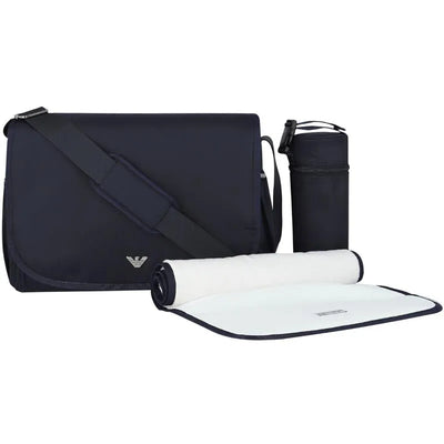 Armani Baby - Mummy Bag Set with Eagle Plate Navy Image 1