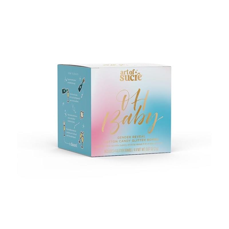 Art Of Sucre Blue Gender Reveal Cotton Candy Drink Glitter Bombs Image 3