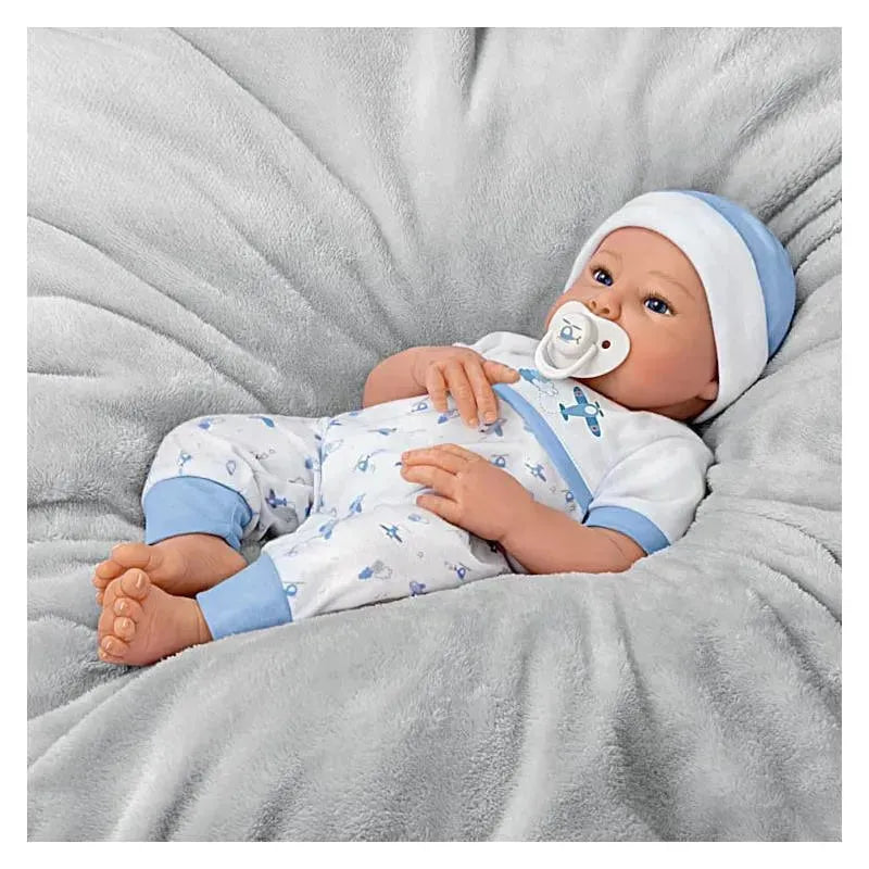 Ashton Drake - New To The Crew TrueTouch Authentic Silicone Baby Boy Doll Image 3