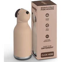 Asobu - Stainless Steel Bottle Silicone Head Beige Dog Image 1