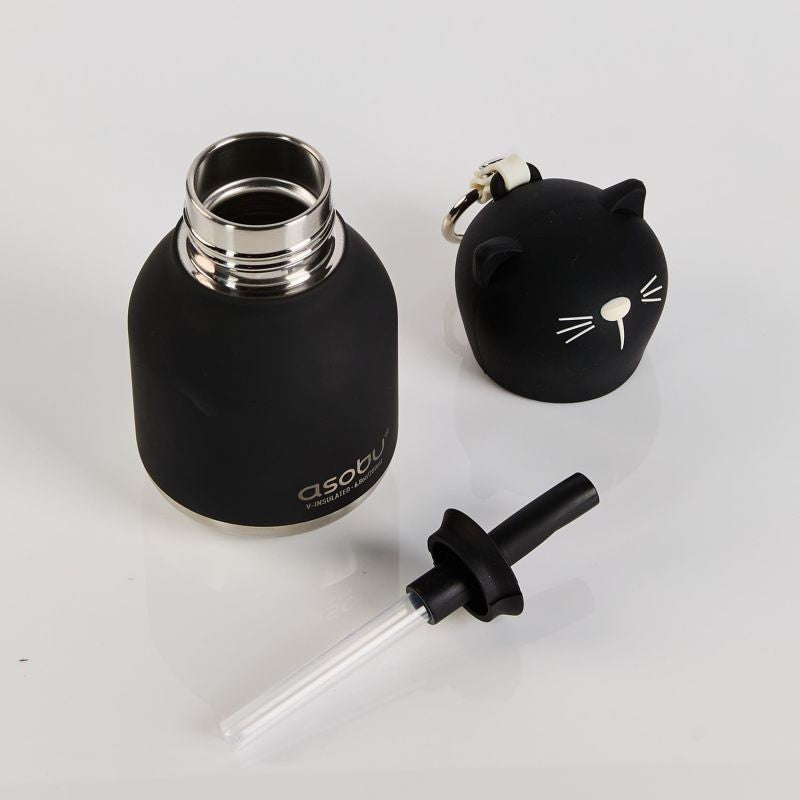 Asobu - Stainless Steel Bottle Silicone Head Mini Kitty Bestie Image 4