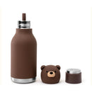 Asobu - Stainless Steel Bottle Silicone Head Brown Bear  Image 3