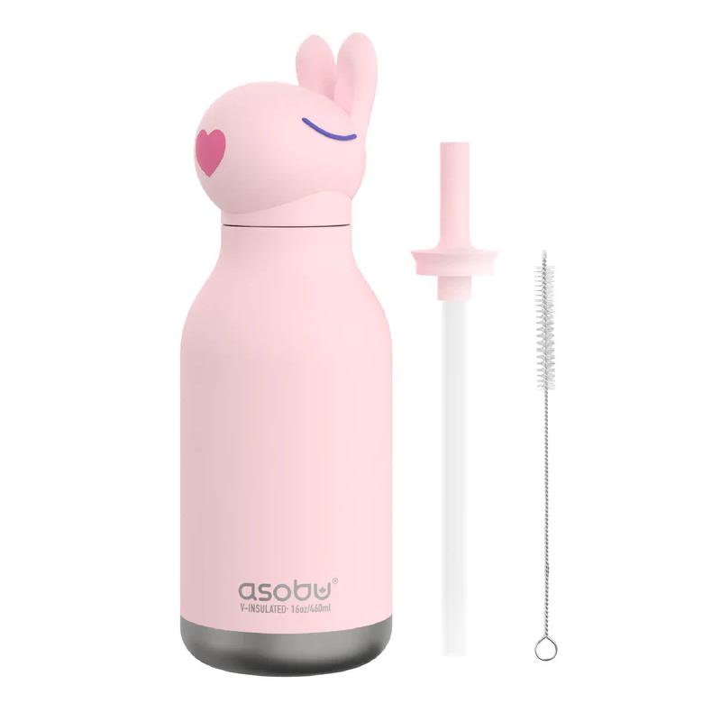 Asobu - Stainless Steel Bottle Silicone Head Bunny Image 3