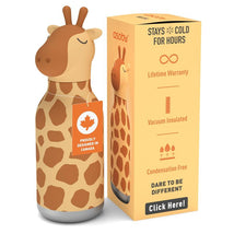 Asobu - Stainless Steel Bottle Silicone Head Giraffe Image 1