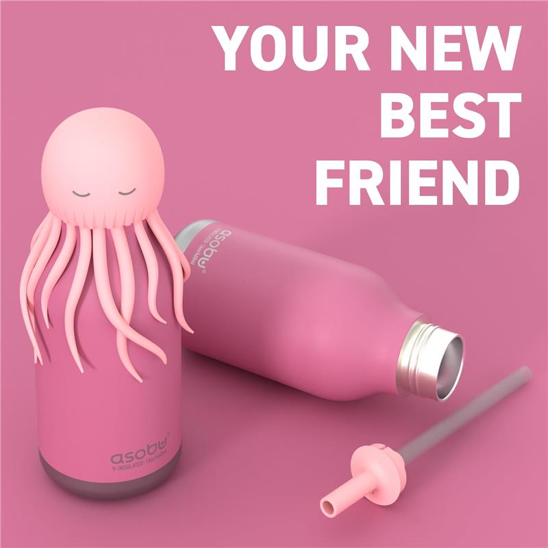 Asobu - Stainless Steel Bottle Silicone Head Jelly Fish Image 2