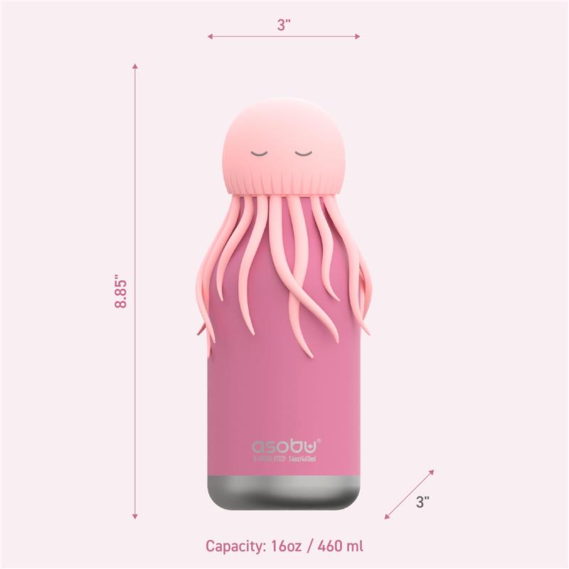 Asobu - Stainless Steel Bottle Silicone Head Jelly Fish Image 6