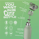 Asobu Stainless Steel Bottle Silicone Head Koala - Green Image 3
