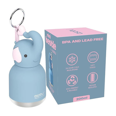 Asobu - Stainless Steel Bottle Silicone Head Mini Elephant Image 1
