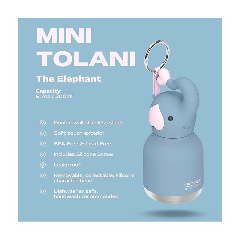 Asobu - Stainless Steel Bottle Silicone Head Mini Elephant Image 5