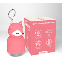 Asobu - Stainless Steel Bottle Silicone Head Mini Pink Fox Image 1