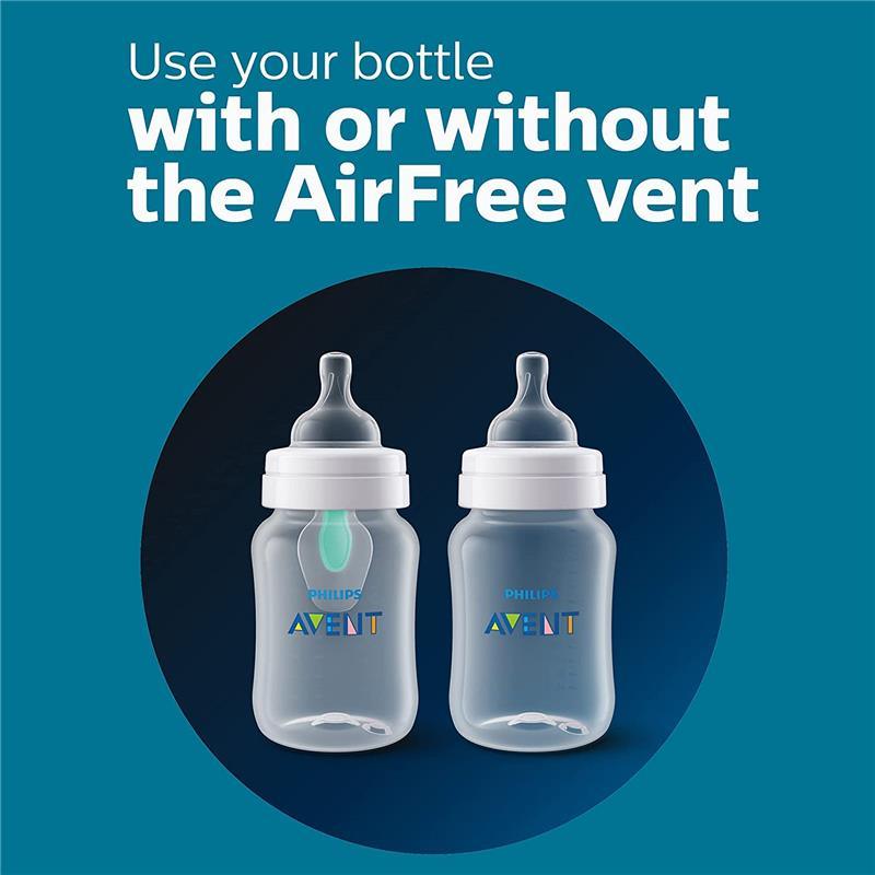 Avent - 2Pk Anti-Colic Baby Bottle With Airfree Vent, 9Oz, Clear Image 8