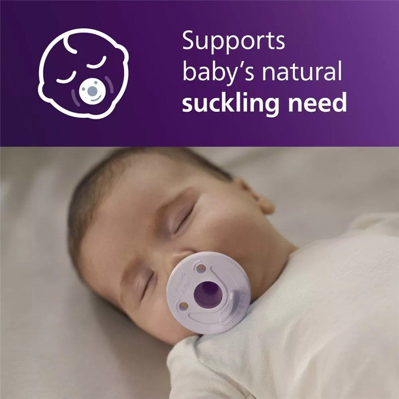Avent 2Pk Soothie Pacifier Fresh Lilac & Pastel Pink Image 3