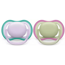 Avent - 2Pk Ultra Air Pacifier Fresh Lilac & Pastel Green, 0/6M Image 1