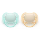 Avent 2Pk Ultra Soft Pacifier 0-6M, Sand/Pale Mint Image 1