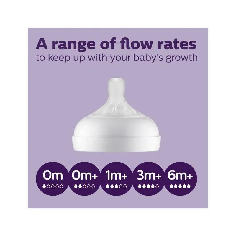 Avent - 3Pk Natural Baby Bottle With Natural Response Nipple, Clear, 11Oz Image 3