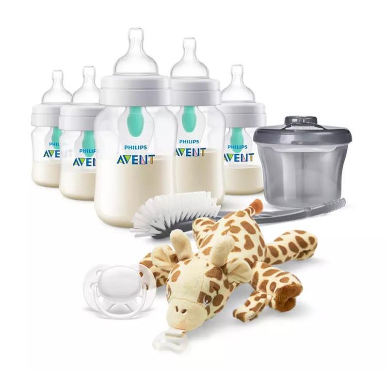 Avent - Anti-Colic Baby Bottle With Airfree Vent Newborn Gift Set With Snuggle, Clear Image 1