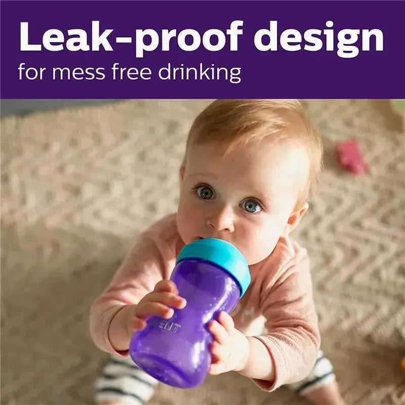 Avent - 2Pk My Grippy Spout Cup, Pink/Purple, 10Oz Image 3
