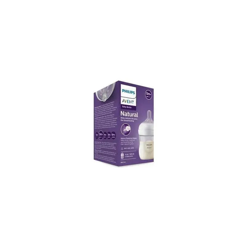 Avent - 1Pk Natural Baby Bottle With Natural Response Nipple, Clear, 4Oz Image 8