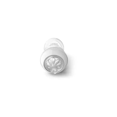 Avent pink baby bottle with a natural response nipple, 9oz, featuring a rounded top and floral design on the nipple.