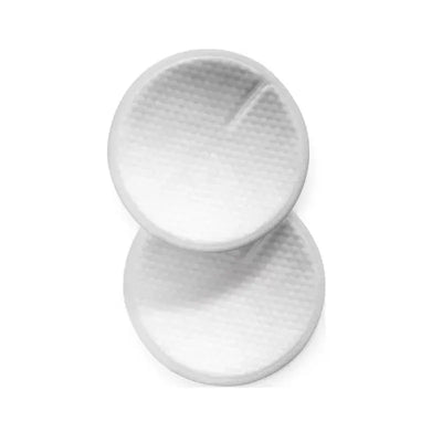Maximum Comfort Disposable Breast Pads by Avent, featuring a textured surface and round shape, designed for nursing mothers.