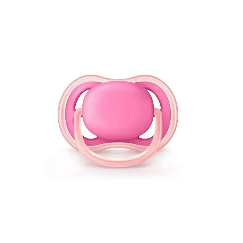 Avent - 2Pk Ultra Air Pacifier, 6/18M, Pink/Peach Image 3