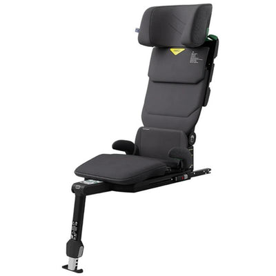 High Back Belt Positioning Booster Car Seat in Arctic Mist Grey with adjustable headrest and armrests.
