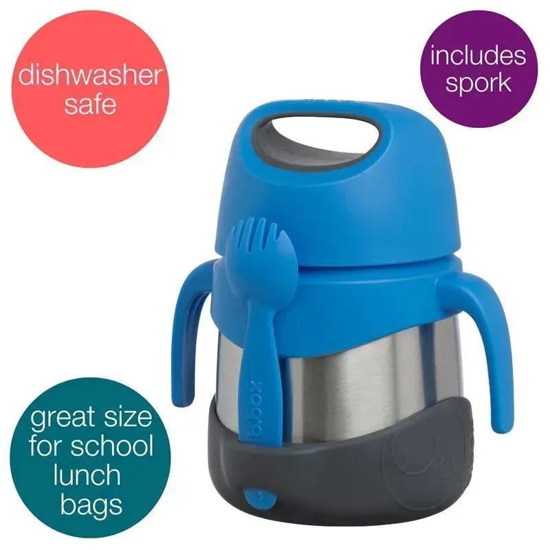 B.box - Blue Slate Insulated Food Jar with Spork Image 3