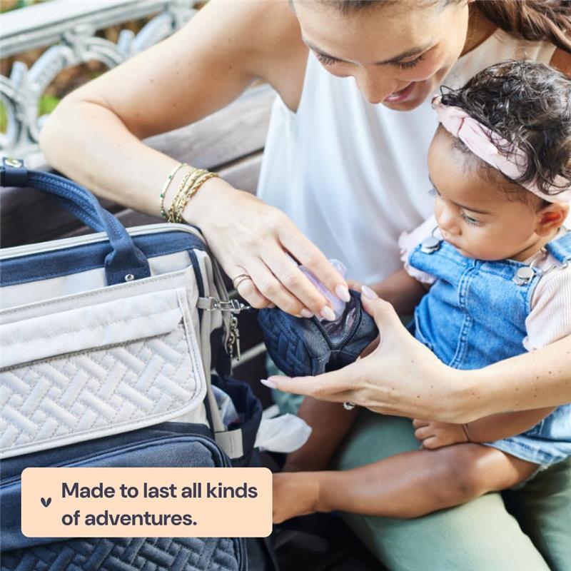 BabbleRoo - Diaper Bag Backpack, Apricot & Black Image 7