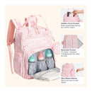 BabbleRoo - Diaper Bag Backpack, Pink Birdy Image 5