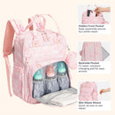 BabbleRoo - Diaper Bag Backpack, Pink Birdy Image 5
