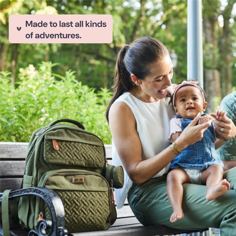 BabbleRoo - Travel Backpack with Changing Pad, Light Gray Image 7