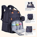 Babbleroo - Travel Essentials Baby Bag Tote with Changing Pad, Denim Blue Image 4