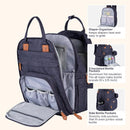 Babbleroo - Travel Essentials Baby Bag Tote with Changing Pad, Denim Blue Image 5