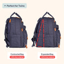 Babbleroo - Travel Essentials Baby Bag Tote with Changing Pad, Denim Blue Image 6