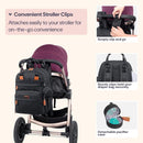 BabbleRoo - Travel Essentials Baby Bag with Changing Pad, Black Image 6