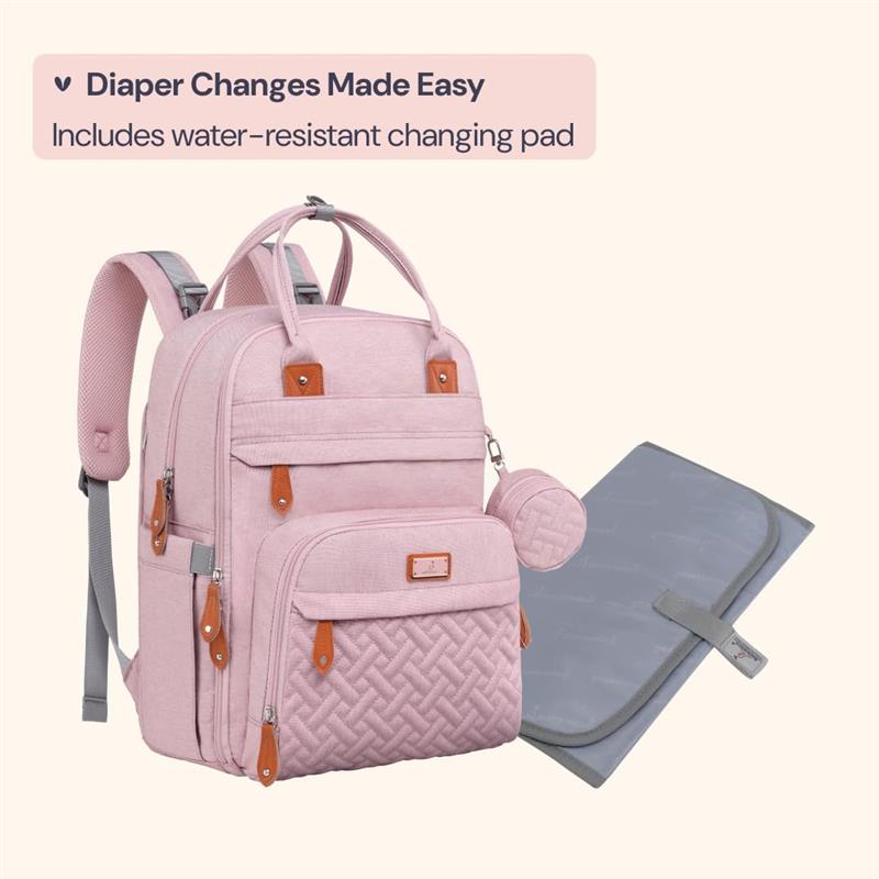 BabbleRoo - Travel Tote Multi function Waterproof Bag, Pink Image 6