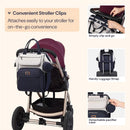 BabbleRoo Wide Top Diaper Bag Backpack - Gray & Blue Image 6
