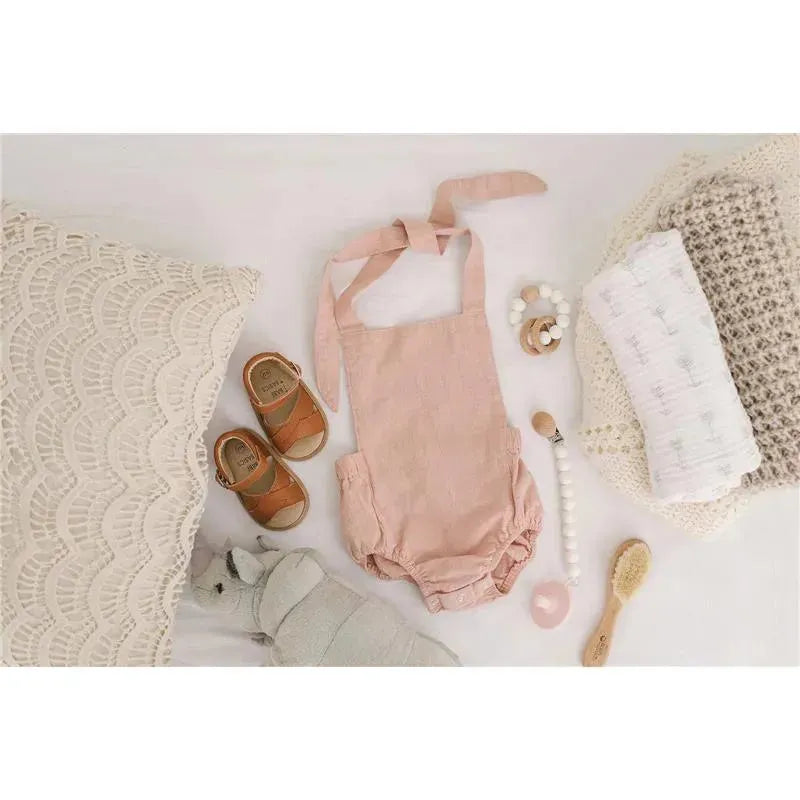 Babe Basics - Summer Baby Romper, Blush Image 3