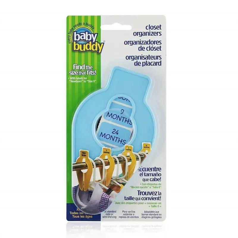 Baby Buddy - 5Pk Size-It Closet Organizers, Blue Image 2