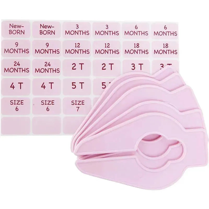 Baby Buddy - 5Pk Size-It Closet Organizers, Pink Image 1