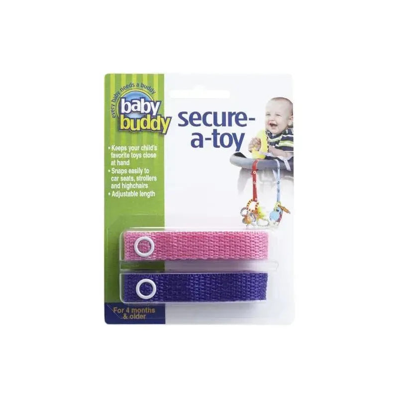 Baby Buddy Secure A Toy Tether, Purple/Pink Image 1