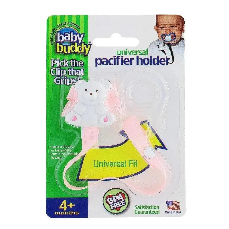 Baby Buddy - Universal Pacifier Holder, Light Pink Image 1