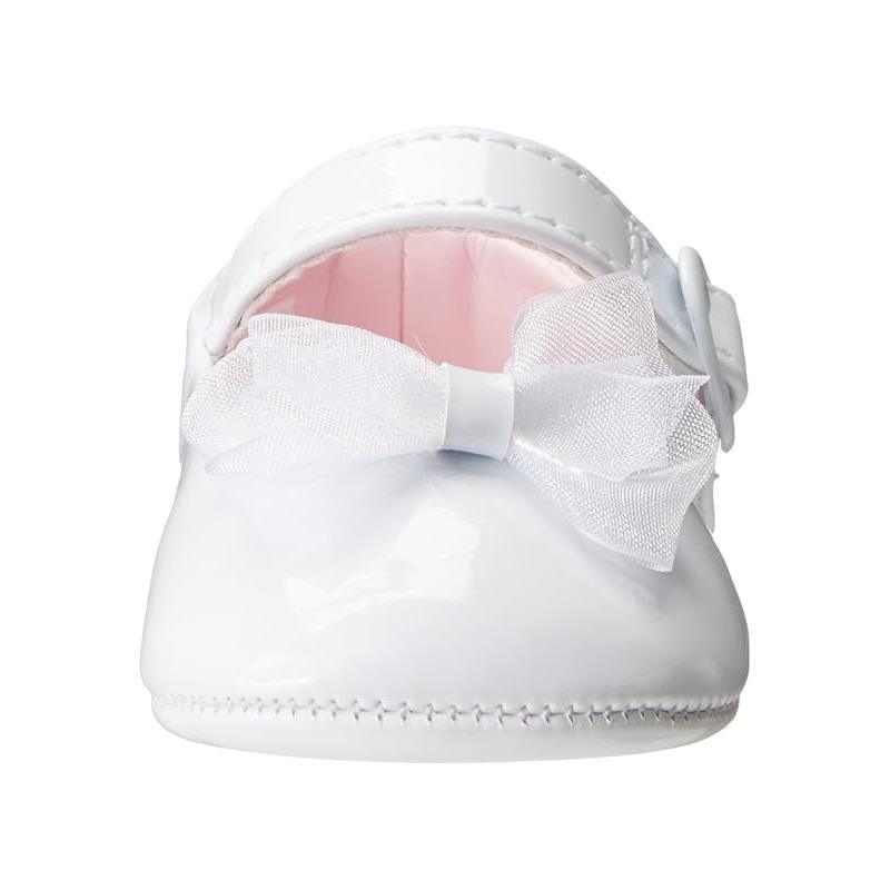 Baby Deer - Trimfoot Girl Waddle Dressy Shoes With Fancy Bow, White Image 3